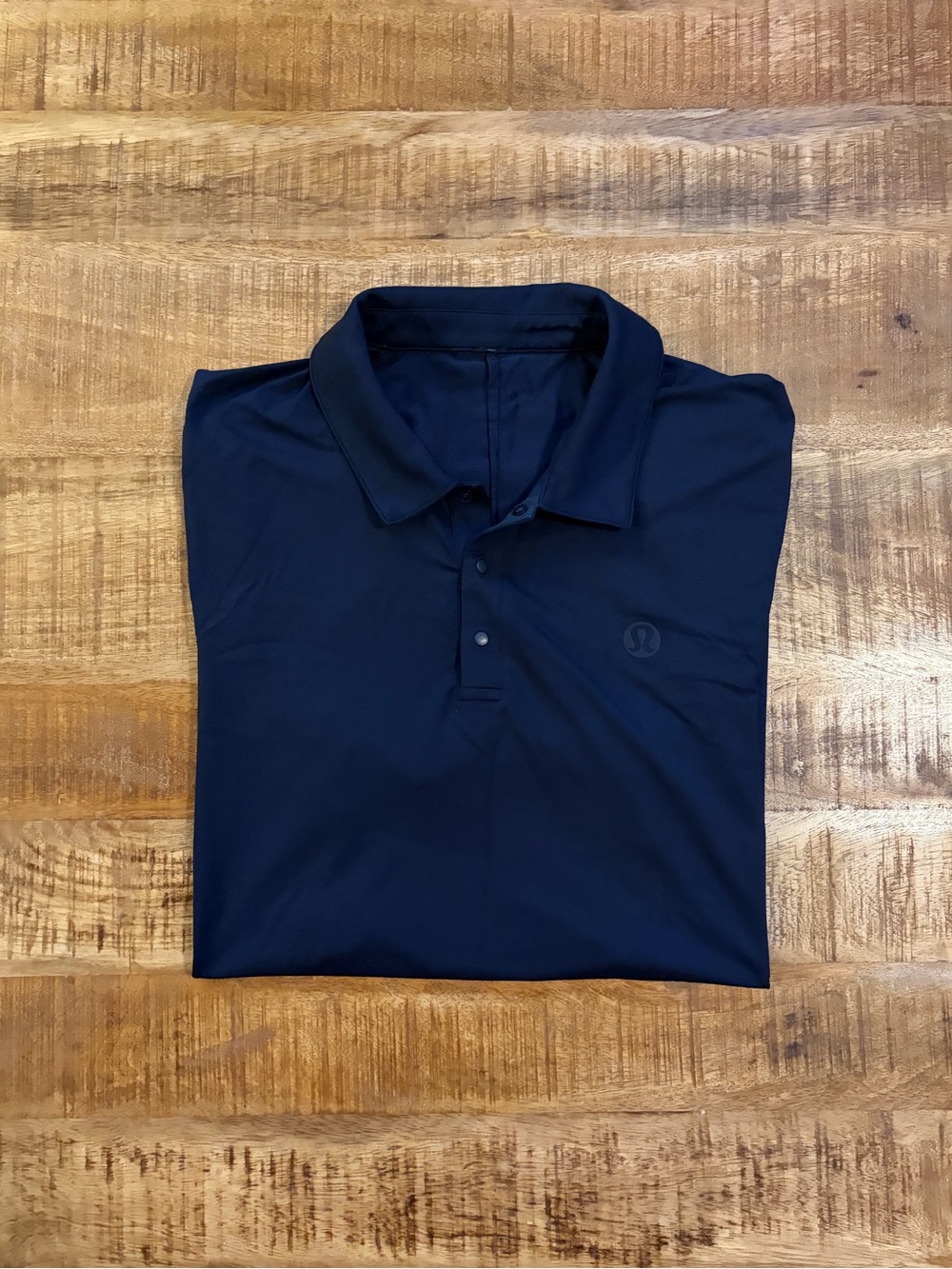 Lululemon Logo Sport Snap Front Short Sleeve Performance Polo